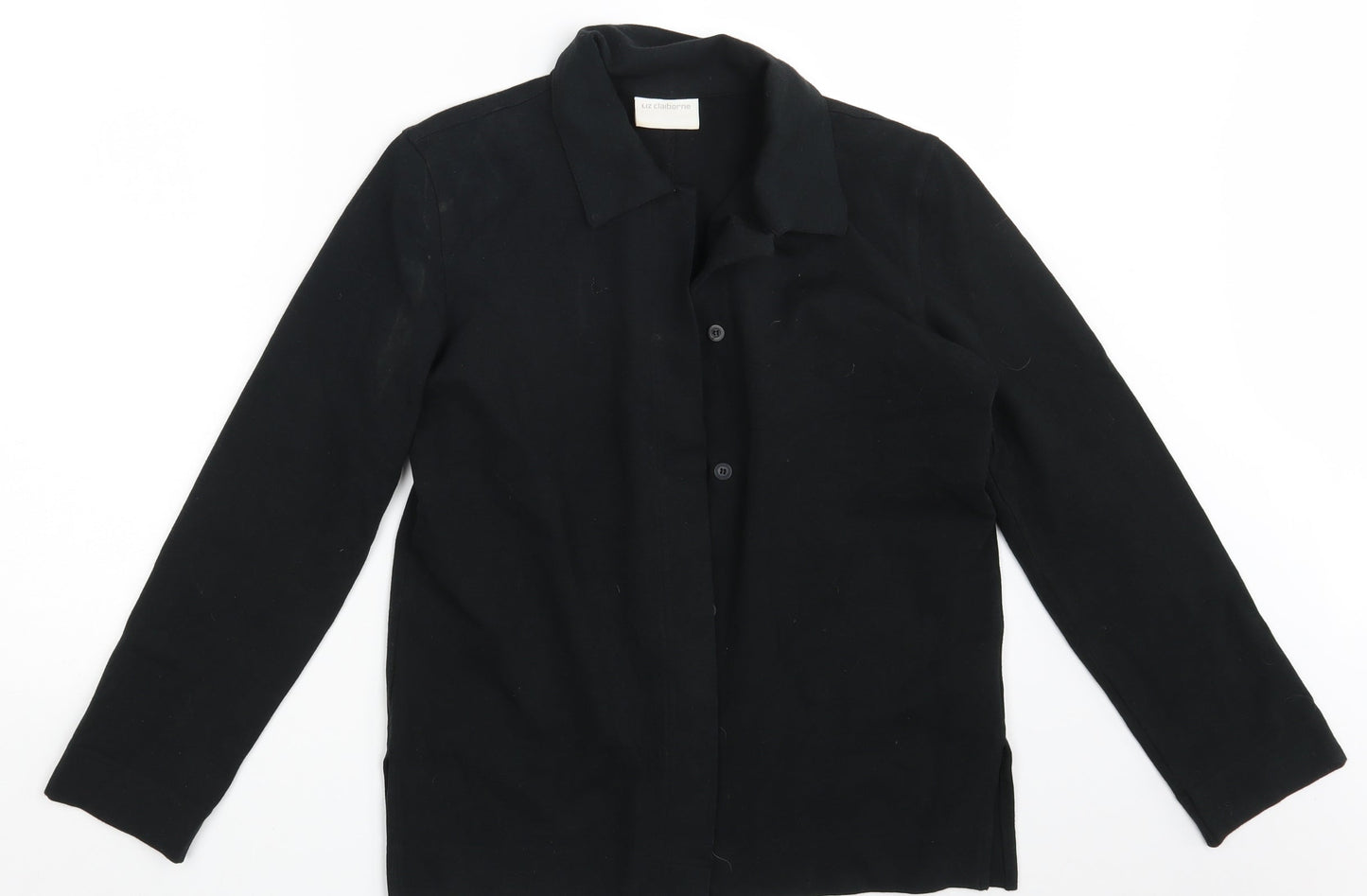 Liz Claiborne Womens Black  Rayon Jacket Blazer Size S