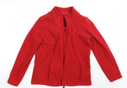 Womens UK Size 14 BHS Red Full Zip Jumper
