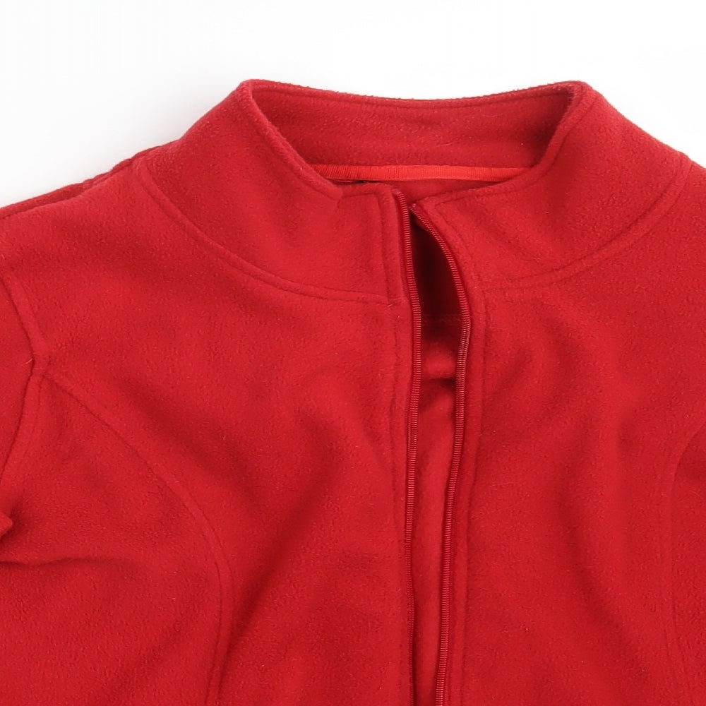 Womens UK Size 14 BHS Red Full Zip Jumper