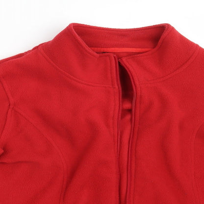 Womens UK Size 14 BHS Red Full Zip Jumper