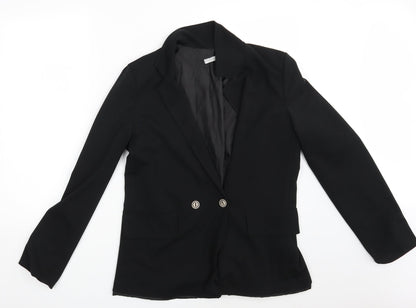Made in Italy Womens Black   Jacket Blazer Size 12