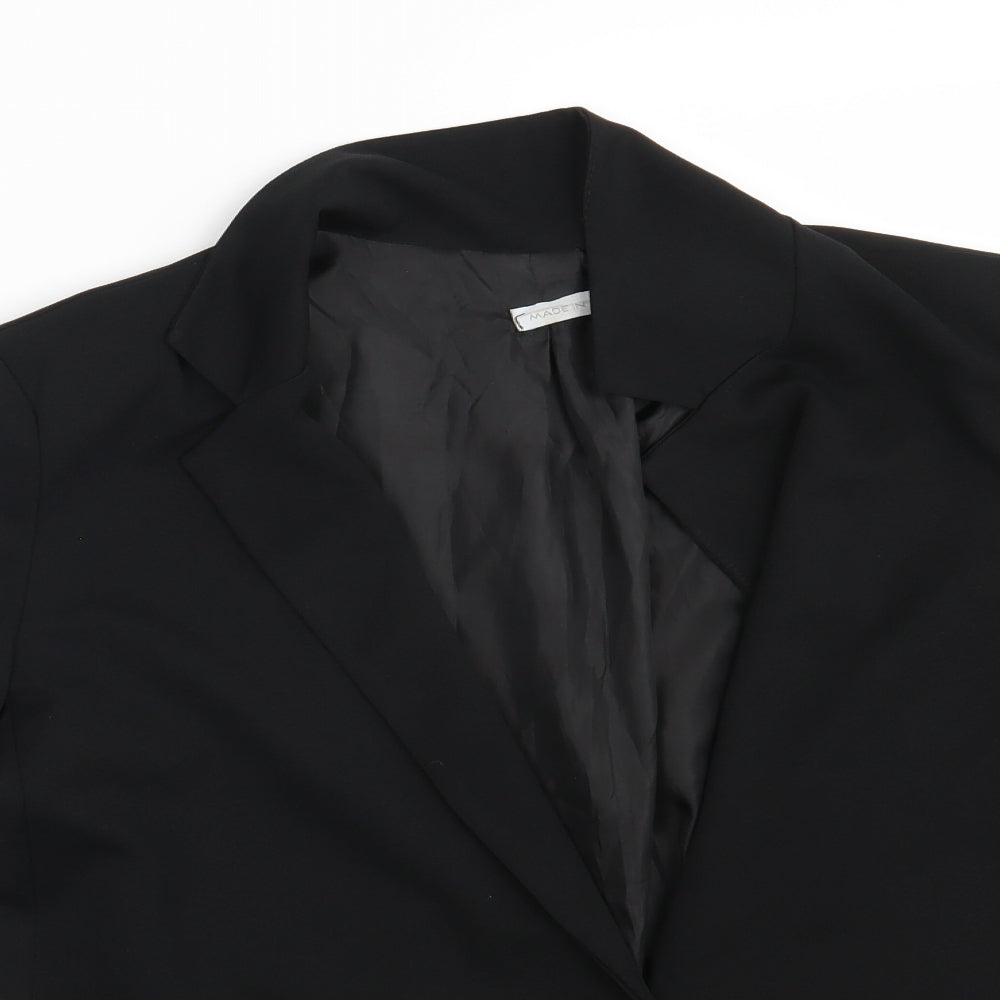 Made in Italy Womens Black   Jacket Blazer Size 12