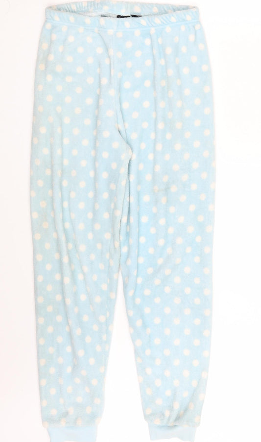 Disney Womens Blue Polka Dot  Jogger Trousers Size 10 L26 in