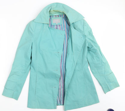 Womens UK Size 8 Per Una Green Trench Coat