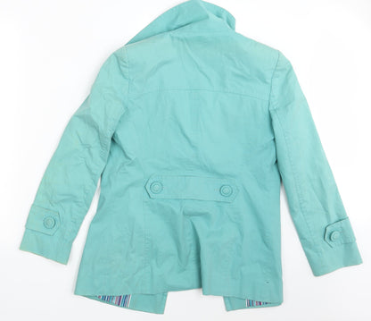Womens UK Size 8 Per Una Green Trench Coat