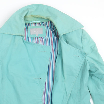 Womens UK Size 8 Per Una Green Trench Coat