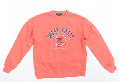 Primark Womens Orange   Pullover Jumper Size 4