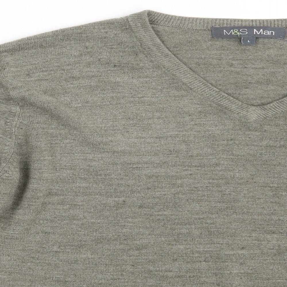 Mens UK Size L M&S Grey Pullover Sweatshirt