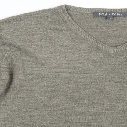 Mens UK Size L M&S Grey Pullover Sweatshirt