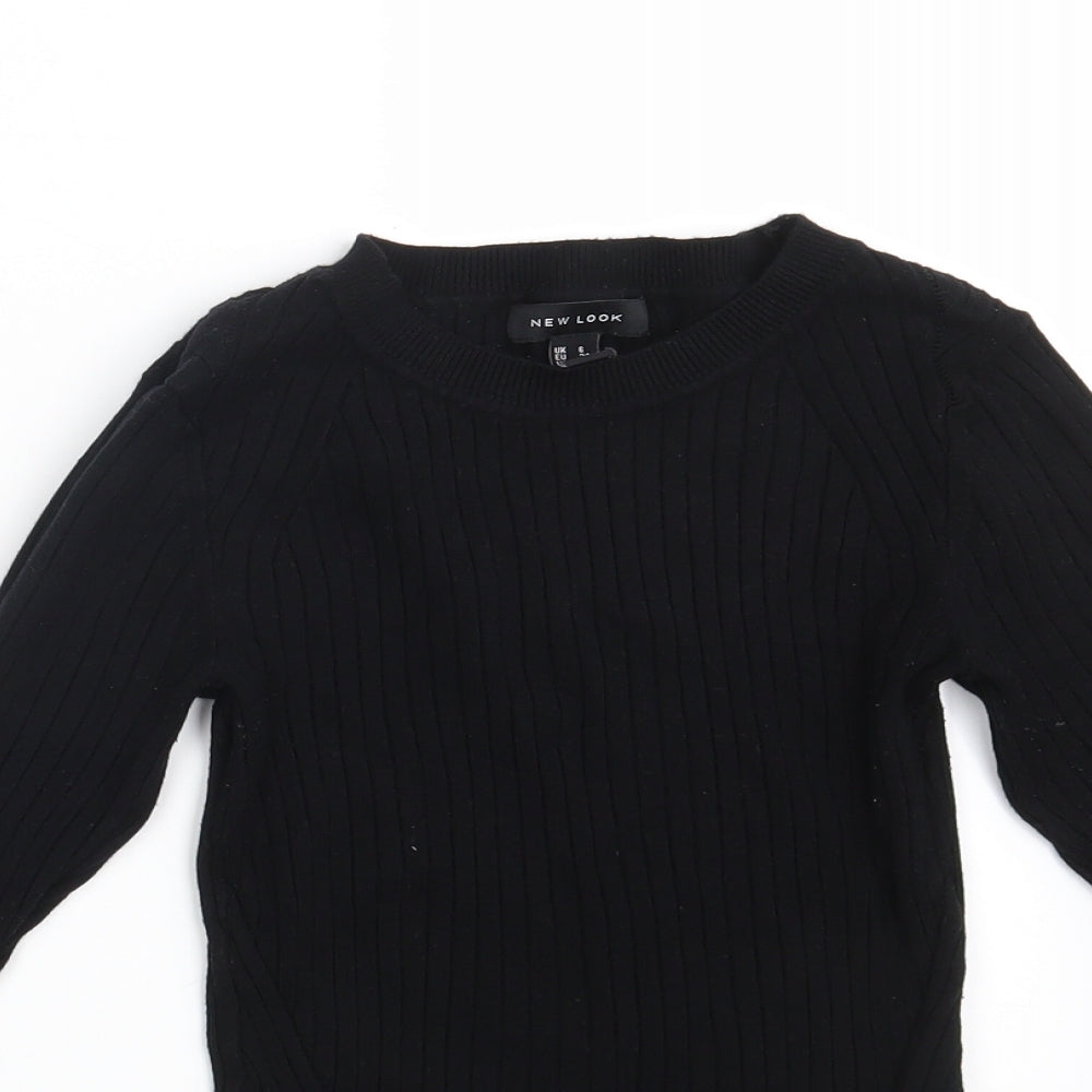 Womens UK Size 6 New Look Black Pullover Jumper