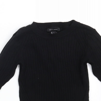 Womens UK Size 6 New Look Black Pullover Jumper
