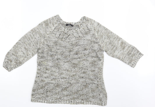 BM Collection Womens Beige   Pullover Jumper Size M