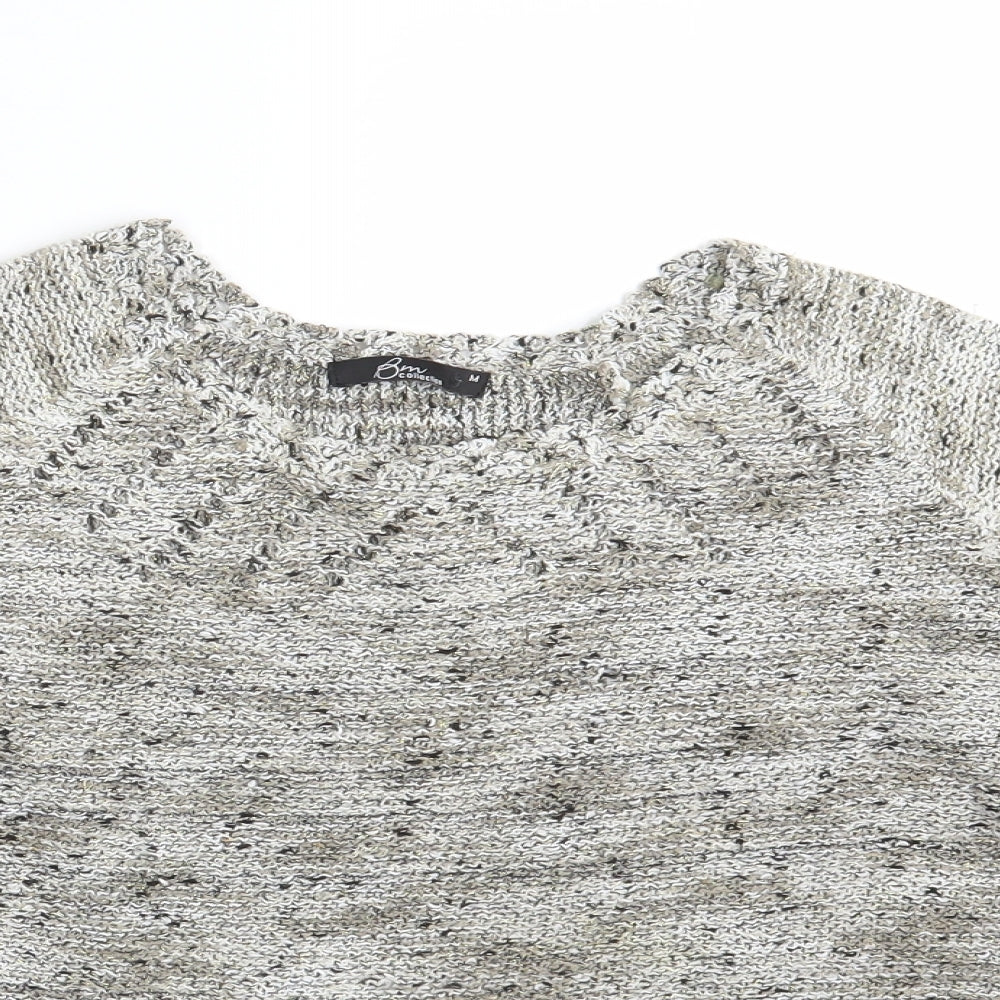 BM Collection Womens Beige   Pullover Jumper Size M