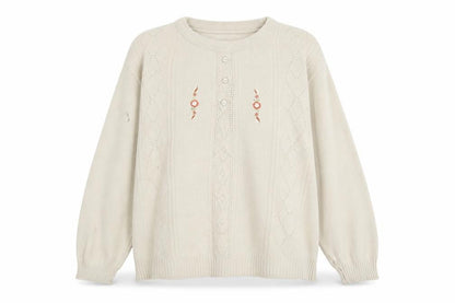 Merry Gold Womens Beige Floral  Pullover Sweatshirt Size S