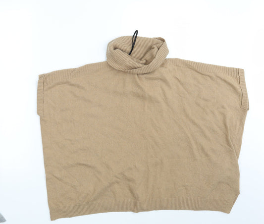 Womens UK Size S New Look Brown Wrap Jumper