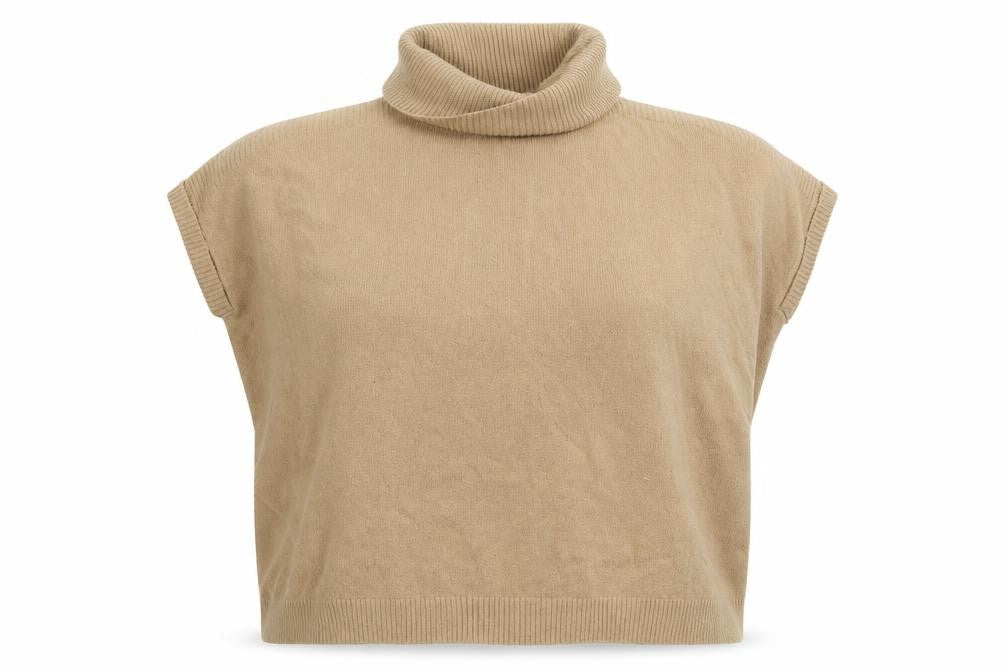 Womens UK Size S New Look Brown Wrap Jumper