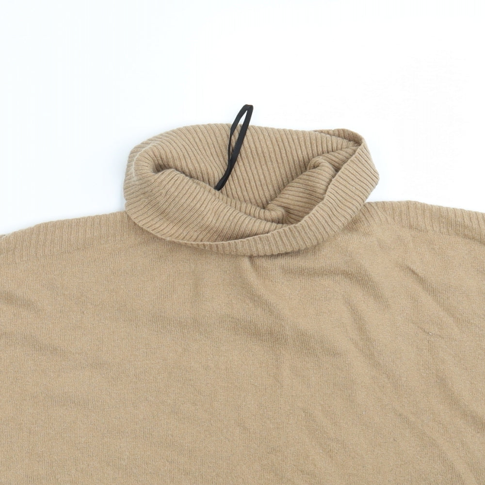 Womens UK Size S New Look Brown Wrap Jumper