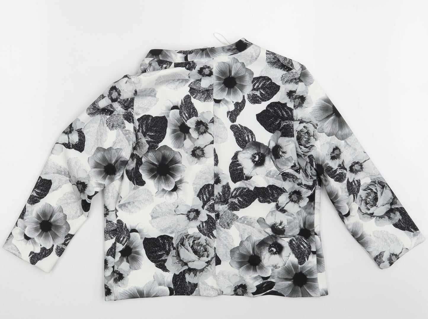 Papaya Womens White Floral  Jacket Blazer Size 12