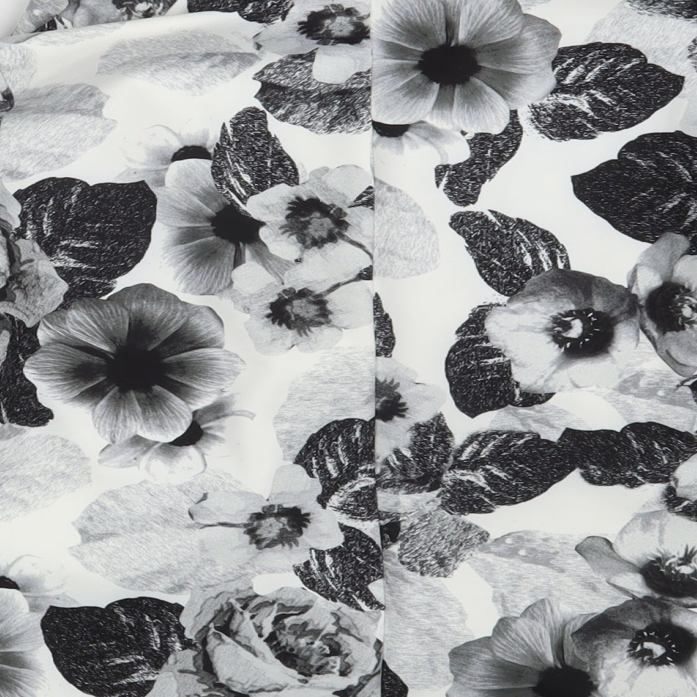 Papaya Womens White Floral  Jacket Blazer Size 12