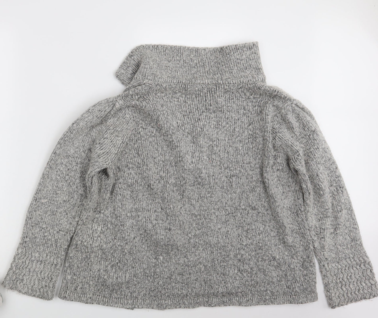 Womens UK Size L BM Grey Cardigan Jumper