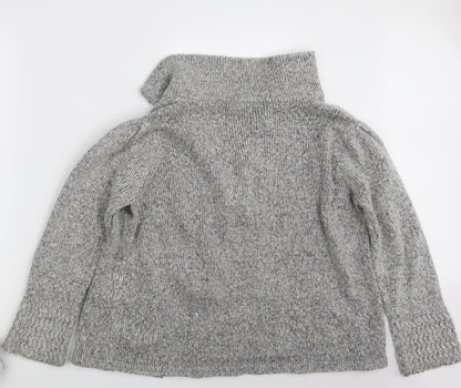 Womens UK Size L BM Grey Cardigan Jumper
