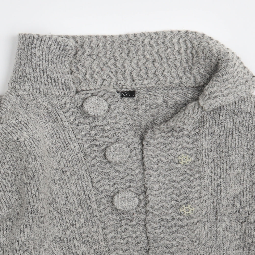 Womens UK Size L BM Grey Cardigan Jumper
