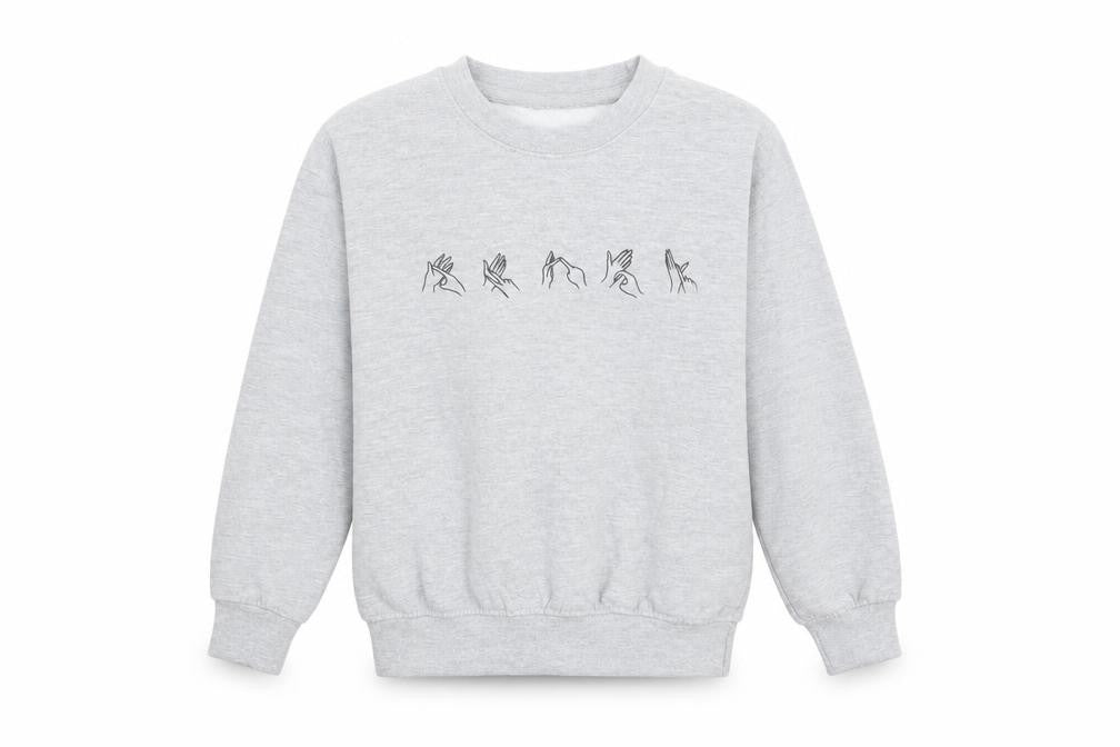 Preworn Boys Grey   Pullover Jumper One Size  - DEAF IDENTITY