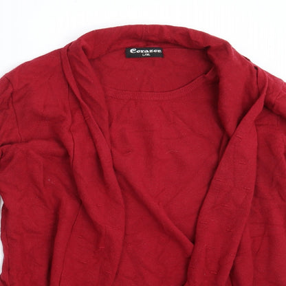 CORAZON Womens Red   Pullover Jumper Size L