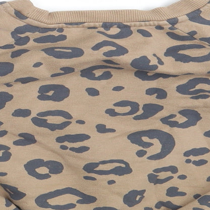 George Girls Brown Animal Print  Pullover Jumper Size 2-3 Years
