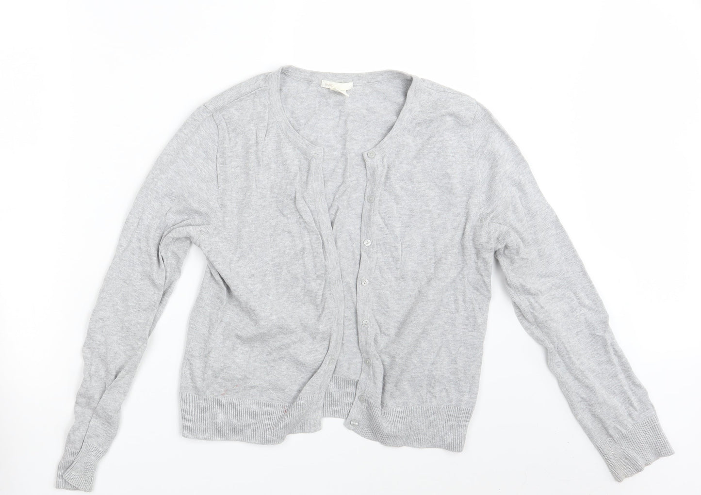Womens UK Size M H&M Grey Cardigan Jumper