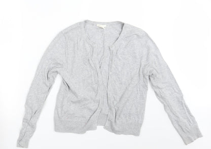 Womens UK Size M H&M Grey Cardigan Jumper