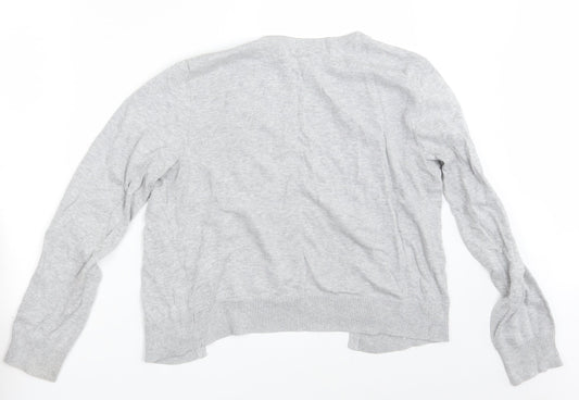Womens UK Size M H&M Grey Cardigan Jumper