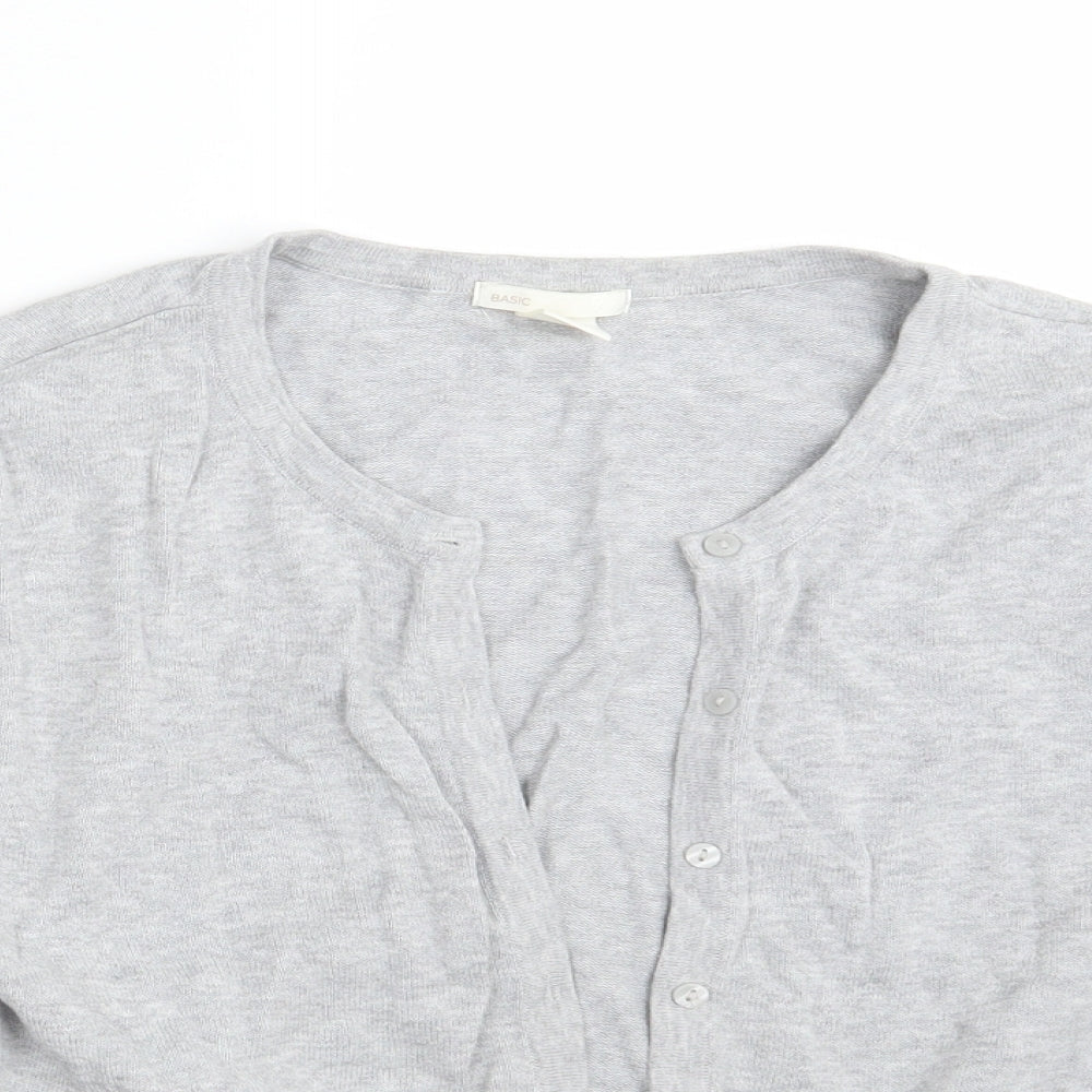 Womens UK Size M H&M Grey Cardigan Jumper