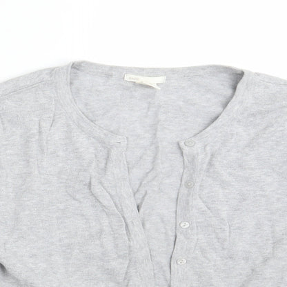 Womens UK Size M H&M Grey Cardigan Jumper