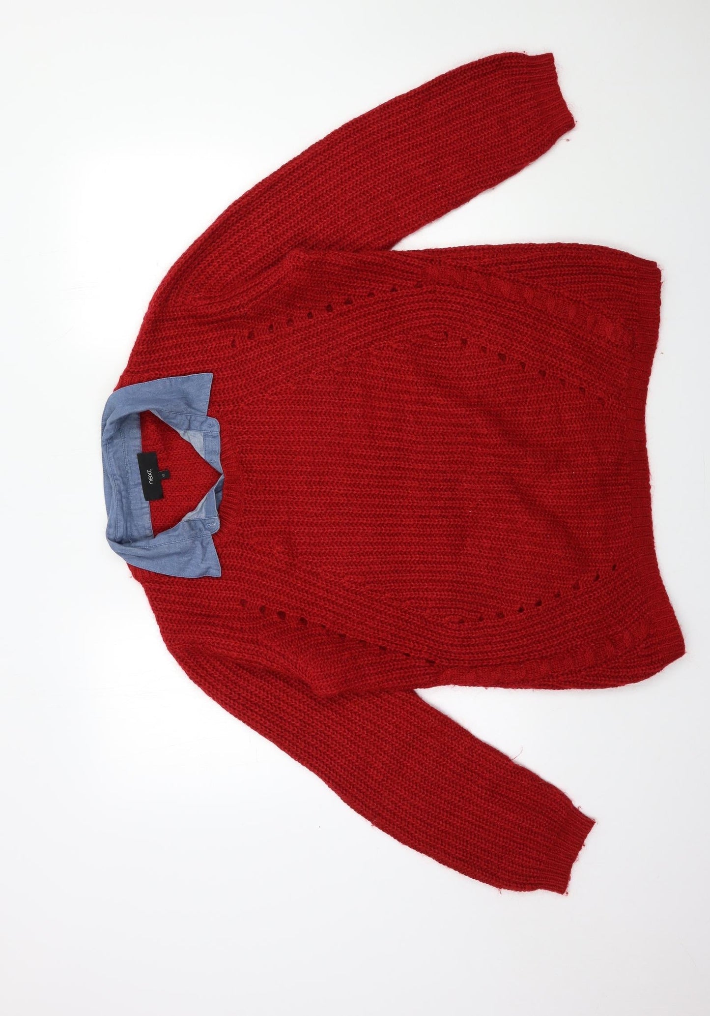Womens UK Size 12 NEXT Red Pullover Jumper
