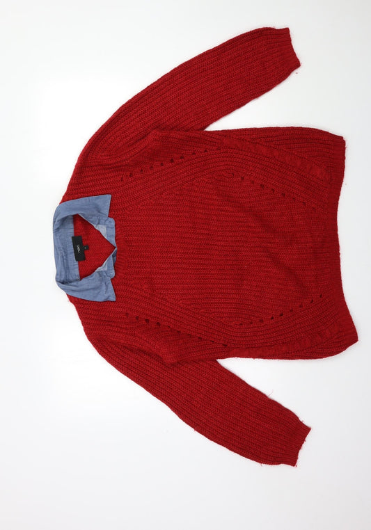 Womens UK Size 12 NEXT Red Pullover Jumper