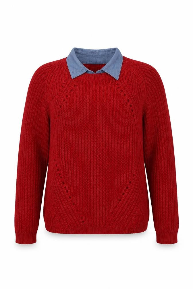 Womens UK Size 12 NEXT Red Pullover Jumper