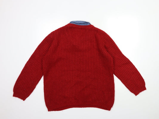 Womens UK Size 12 NEXT Red Pullover Jumper