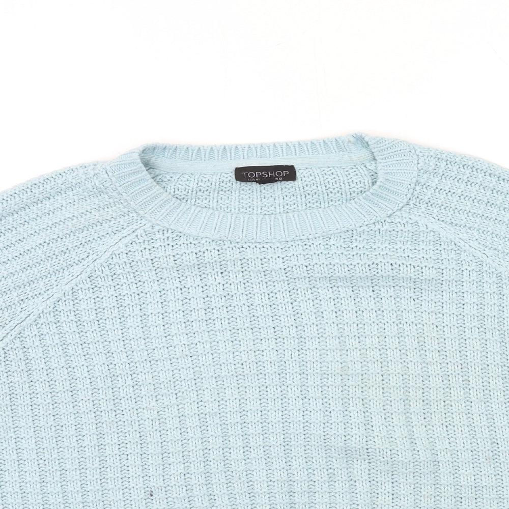 Womens UK Size 12 Topshop Blue Pullover Jumper