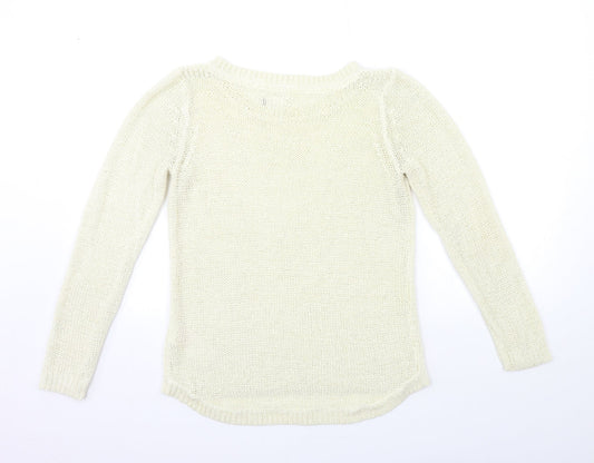 Womens UK Size L Only Beige Pullover Jumper