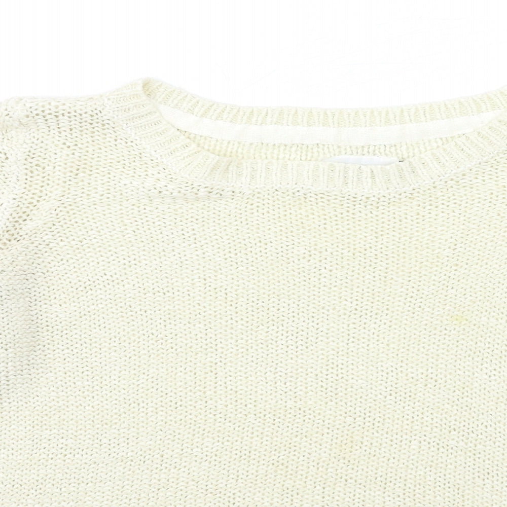 Womens UK Size L Only Beige Pullover Jumper