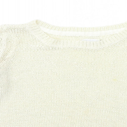 Womens UK Size L Only Beige Pullover Jumper