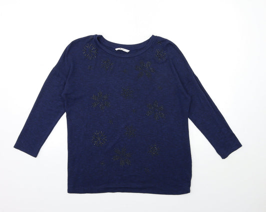 TU Womens Blue  Knit Pullover Jumper Size 10