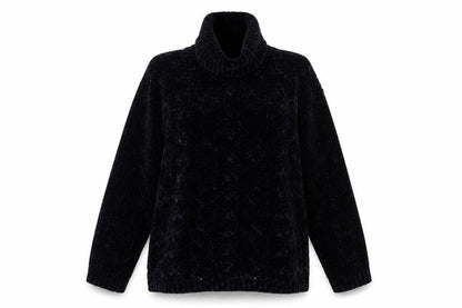 Design Essentials Womens Black  Knit Pullover Jumper Size S