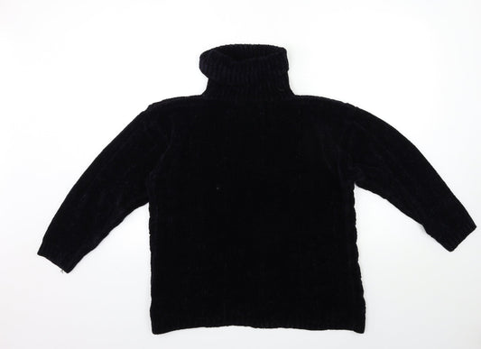 Design Essentials Womens Black  Knit Pullover Jumper Size S