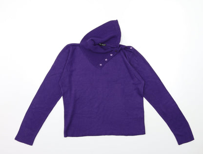 Womens UK Size M Debbie Morgan Purple Pullover Jumper
