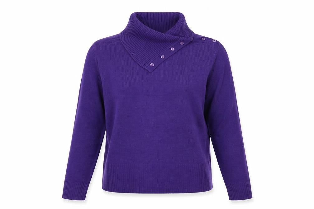 Womens UK Size M Debbie Morgan Purple Pullover Jumper