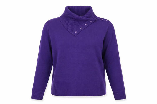 Womens UK Size M Debbie Morgan Purple Pullover Jumper