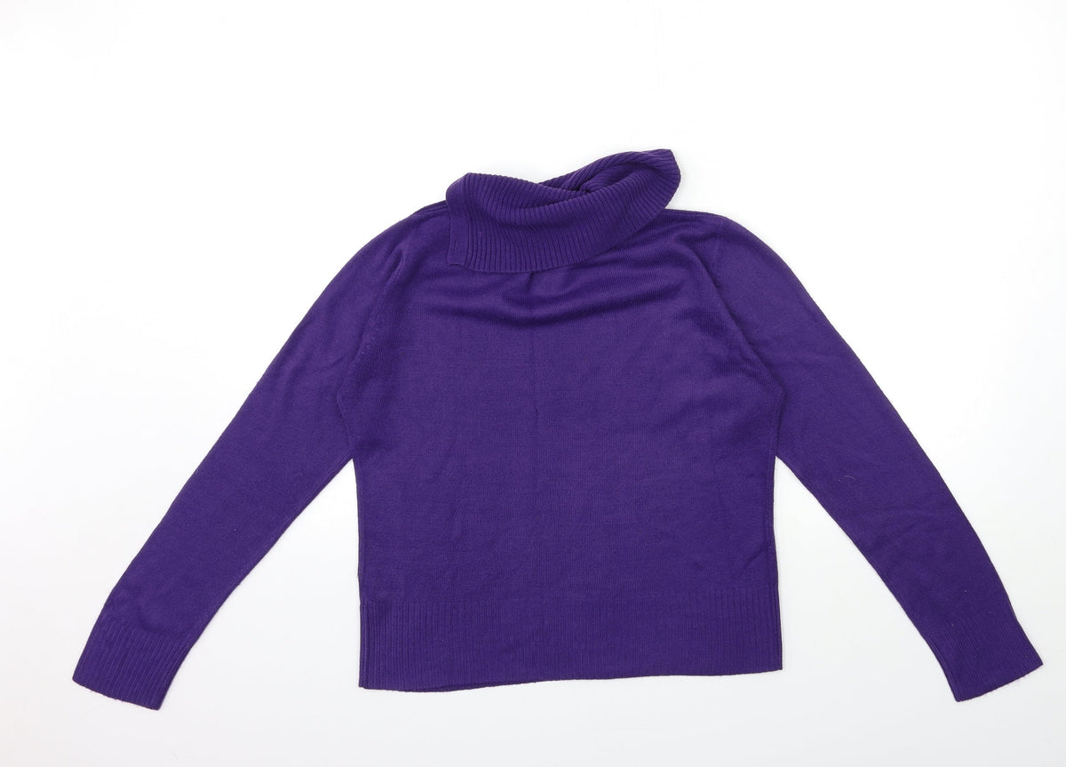 Womens UK Size M Debbie Morgan Purple Pullover Jumper