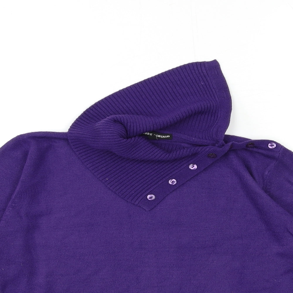 Womens UK Size M Debbie Morgan Purple Pullover Jumper